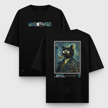Camiseta Oversize Autorretrato Michi Van Cat - Camiseta Oversize - Talla: S - Geek Hunters