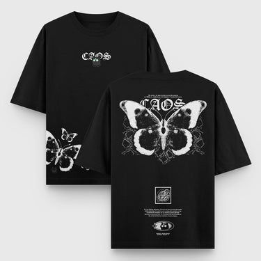 Camiseta Oversize Caos V2 Negra - Camiseta Oversize - Talla: S - Geek Hunters