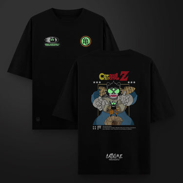 Camiseta Oversize Cat Ball Z - Camiseta Oversize - Talla: Negra (Glow in the dark) - Geek Hunters