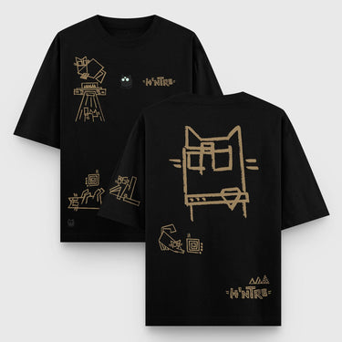 Camiseta Oversize Handraw - Camiseta Oversize - Talla: S - Geek Hunters