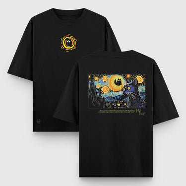 Camiseta Oversize La Noche Miau - Camiseta Oversize - Talla: S - Geek Hunters