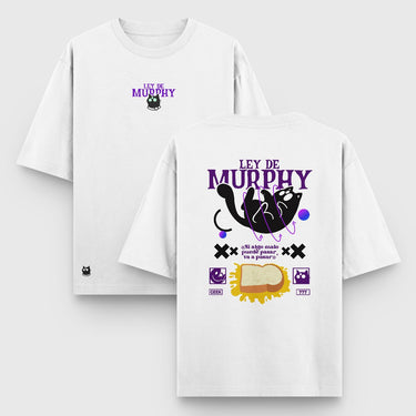 Camiseta Oversize Ley de Murphy - Camiseta Oversize - Talla: S - Geek Hunters