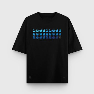 Camiseta Oversize Miaucroma Azul - Camiseta Oversize - Talla: S - Geek Hunters