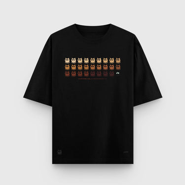 Camiseta Oversize Miaucroma Café - Camiseta Oversize - Talla: S - Geek Hunters
