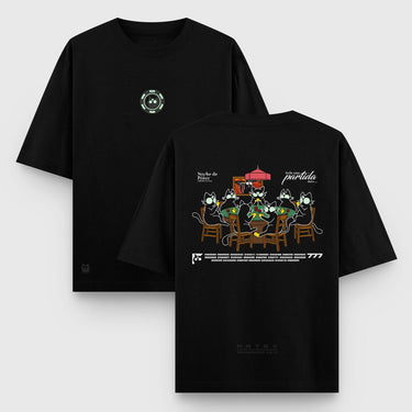Camiseta Oversize Noche de Poker - Camiseta Oversize - Talla: S - Geek Hunters