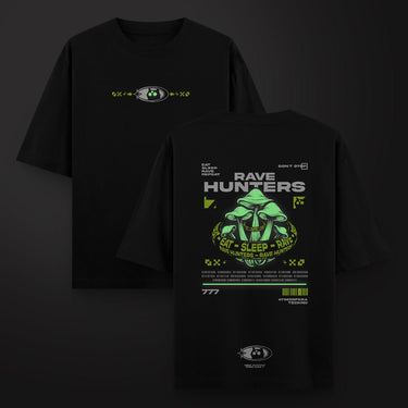Camiseta Oversize Rave Hunters Glow in the Dark - Camiseta Oversize - Talla: S - Geek Hunters