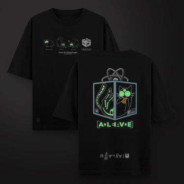 Camiseta Oversize Schrodinger 25 - Camiseta Oversize - Talla: S - Geek Hunters