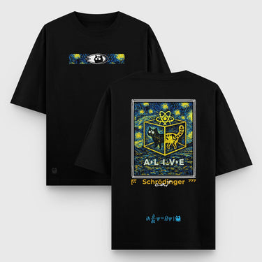 Camiseta Oversize Schrodinger Cat X MVC - Camiseta Oversize - Talla: S - Geek Hunters