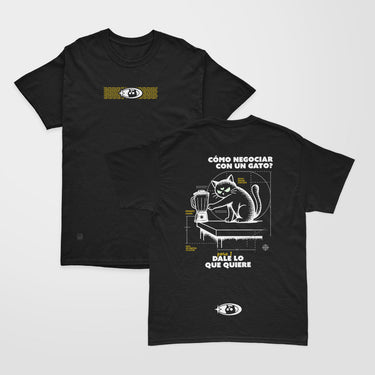 Camiseta Regular Fit Negociar con un Gato - Camiseta - Talla: S - Geek Hunters