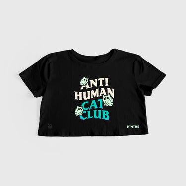 Crop Top Anti Human | Miaulloween - Crop Top - Talla: S - Geek Hunters