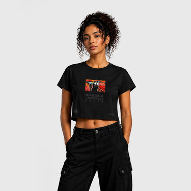 Crop Top Bordado | El Maullido - Crop Top - Talla: S - Geek Hunters
