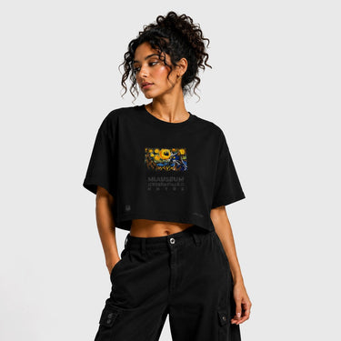 Crop Top Bordado | La Noche Miau - Crop Top - Talla: S - Geek Hunters