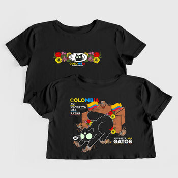 Crop Top Colombia sin Ratas - Crop Top - Talla: S - Geek Hunters
