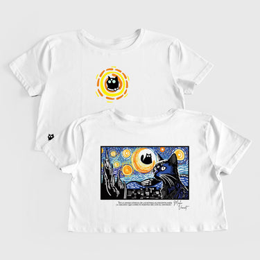 Crop Top La Noche Miau - Crop Top - Talla: S - Geek Hunters