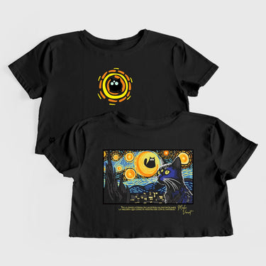 Crop Top La Noche Miau - Crop Top - Talla: S - Geek Hunters