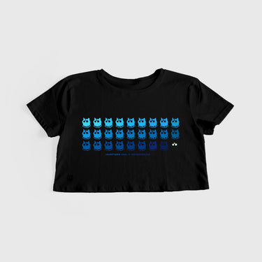 Crop Top Miaucroma Azul - Crop Top - Talla: S - Geek Hunters