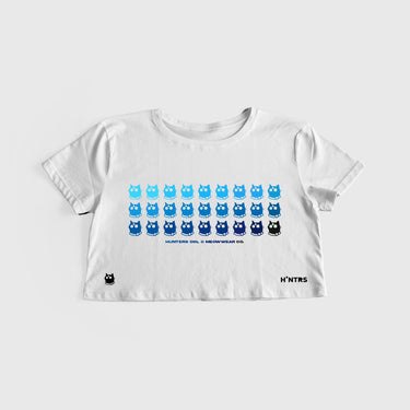 Crop Top Miaucroma Azul - Crop Top - Talla: S - Geek Hunters