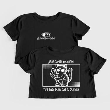 Crop Top Qué Chimba los Gatos - Crop Top - Talla: S - Geek Hunters