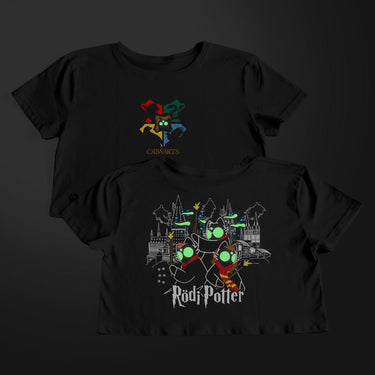 Crop Top Rodi Pott Negro - Crop Top - Talla: S - Geek Hunters