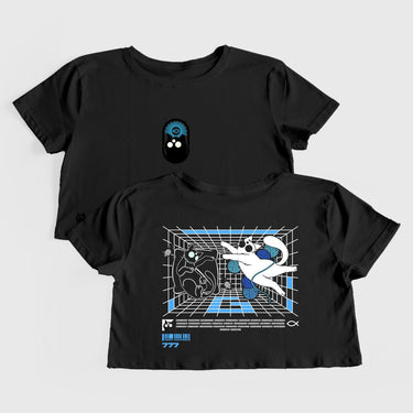 Crop Top Rodi y el Gran Miau - Negro - Crop Top - Talla: S - Geek Hunters