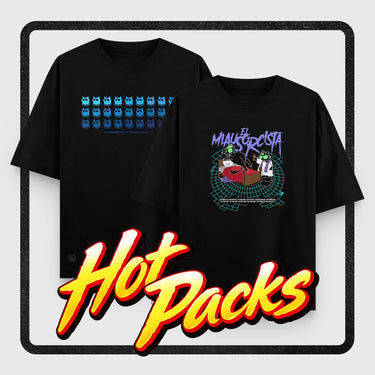 Hot Pack Oversize El Miausorcista | Envio Gratis - Camiseta Oversize - Talla: - Geek Hunters