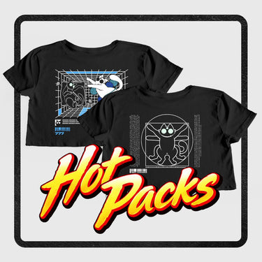 Pack Crop Tops Gatolicismo | Gato de Vitruvio - Talla: - Geek Hunters