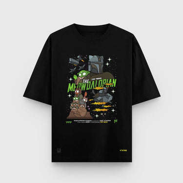 Preventa | Camiseta Oversize The Meowdalorian| Frontal - Camiseta Oversize - Talla: S - Geek Hunters