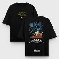 Camiseta Oversize Cat Wars - Camiseta Oversize - Talla: S - Geek Hunters