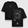 Camiseta Oversize Gato de Vitruvio - Negra - Camiseta Oversize - Talla: S - Geek Hunters