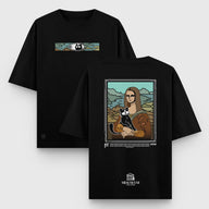 Camiseta Oversize La Miau Lisa - Camiseta Oversize - Talla: S - Geek Hunters