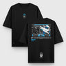 Camiseta Oversize Rodi y el Gran Miau - Negra - Camiseta Oversize - Talla: S - Geek Hunters
