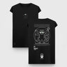 Camiseta Oversize Tank - Gato de Vitruvio Negra - Camiseta Oversize Tank - Talla: S - Geek Hunters