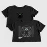 Crop Top Gato de Vitruvio - Negro - Crop Top - Talla: S - Geek Hunters